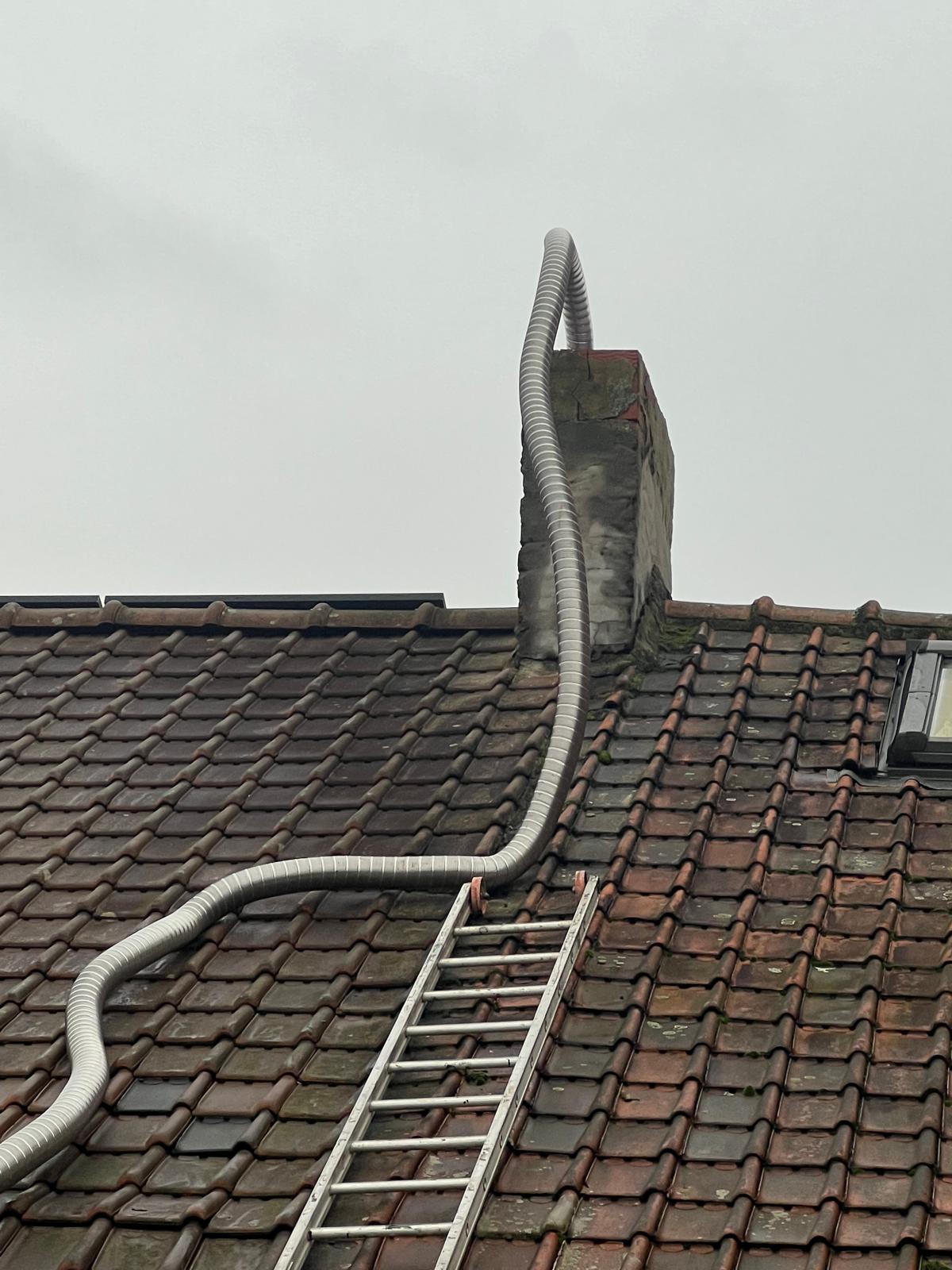Tubage de cheminée sur toiture à Namur